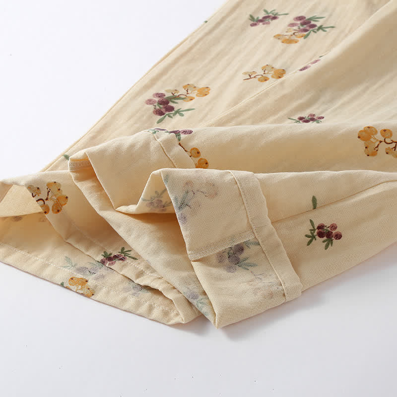 Ownkoti Loquat Print Cotton Pajama Set(3PCS) - image 8