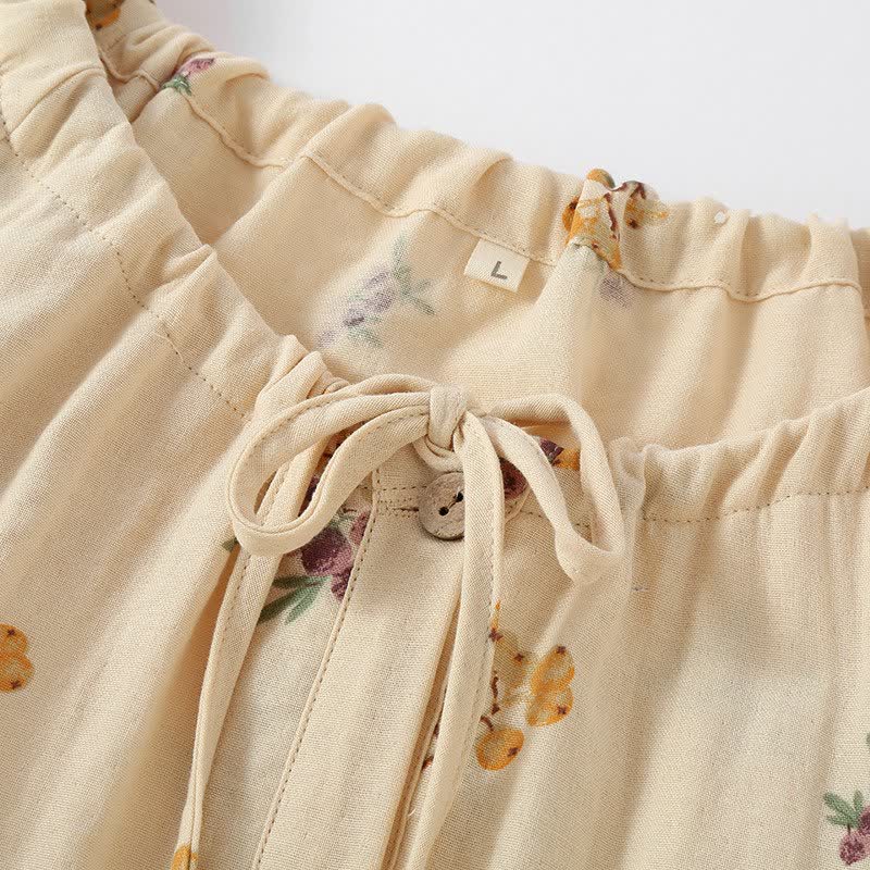 Ownkoti Loquat Print Cotton Pajama Set(3PCS) - image 4