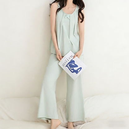 Ownkoti Solid Color Cotton Tank & Pants Sleepwear - image 9