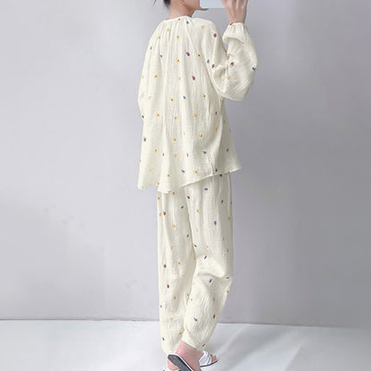 Ownkoti Ditsy Floral Double Gauze Cotton Loungewear Set - image 3