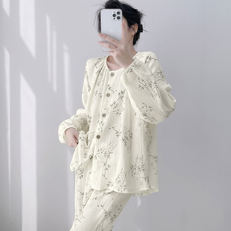 Ownkoti Bamboo Print Double Gauze Cotton Loungewear Set - image 1