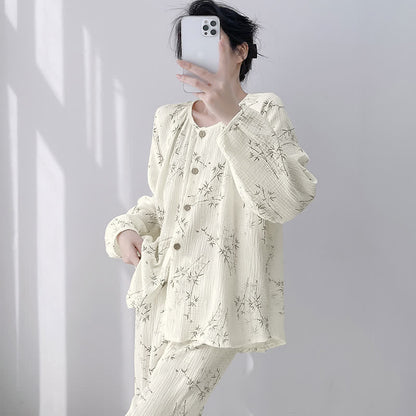 Ownkoti Bamboo Print Double Gauze Cotton Loungewear Set - image 1