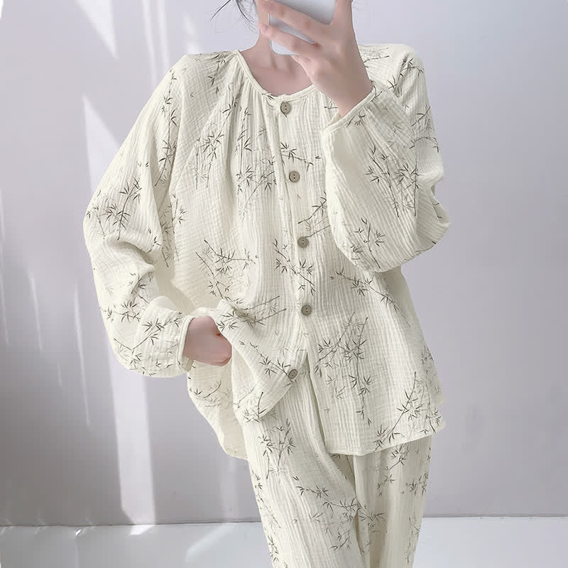 Ownkoti Bamboo Print Double Gauze Cotton Loungewear Set - image 3