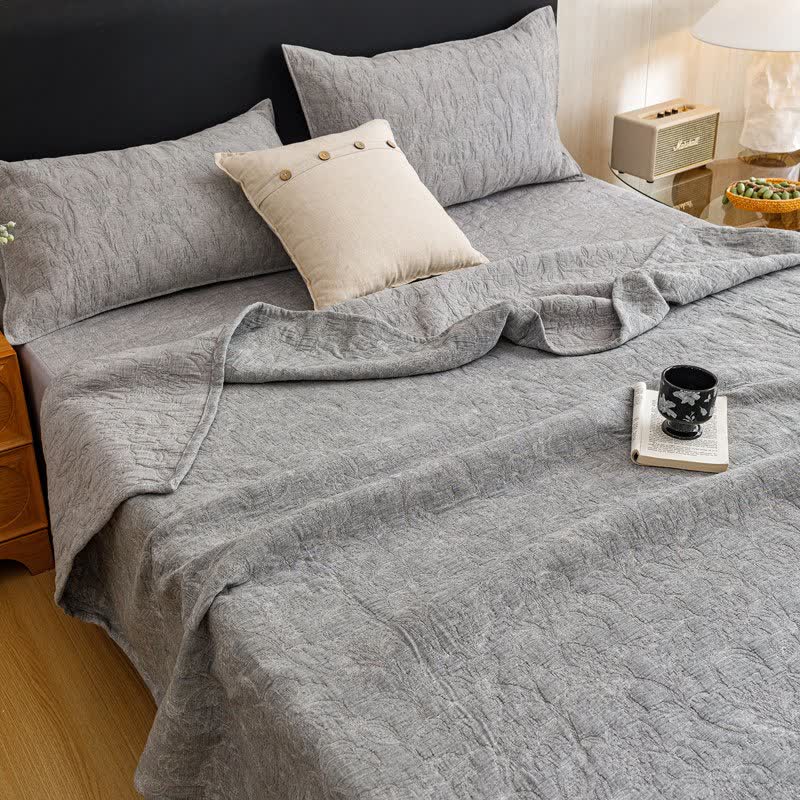 Ownkoti Floral Cotton Triple-Layer Gauze Jacquard Quilt Blanket - image 22