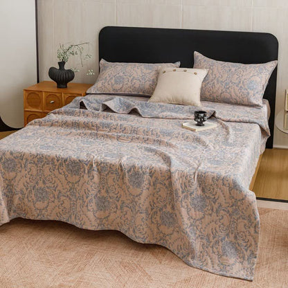 Ownkoti Vintage Cotton Triple-Layer Gauze Jacquard Quilt Blanket - image 8