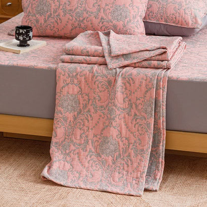 Ownkoti Vintage Cotton Triple-Layer Gauze Jacquard Quilt Blanket - image 19