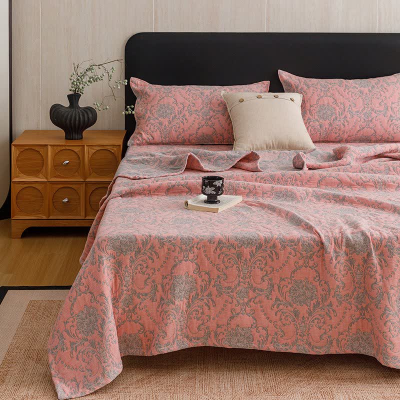 Ownkoti Vintage Cotton Triple-Layer Gauze Jacquard Quilt Blanket - image 16