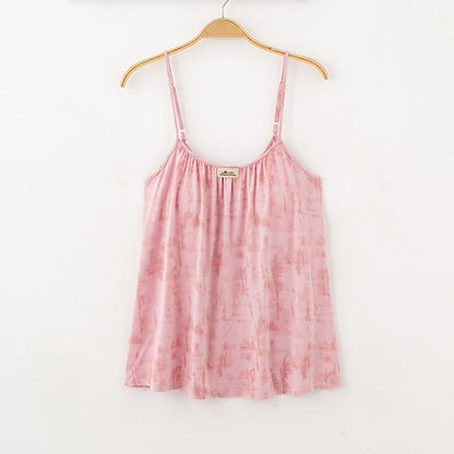 Ownkoti Artistic Watercolor-Inspired Cotton Camisole & Pants Sleepwear - image 2