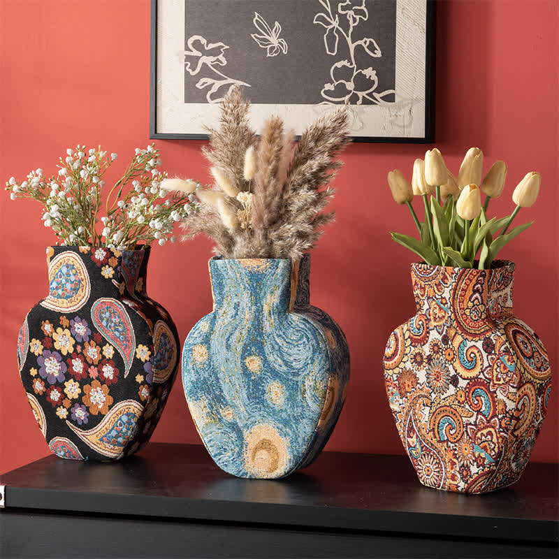Ownkoti Artistic Fabric-Wrapped Vase for Home Aesthetics - image 1