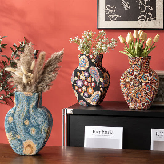 Ownkoti Artistic Fabric-Wrapped Vase for Home Aesthetics - image 0