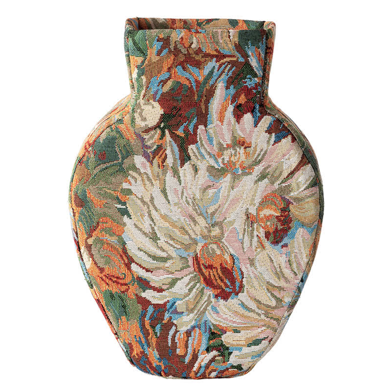 Ownkoti Handcrafted Soft-Texture Floral Decorative Vase - Blue - 3"W x 8"L x 12"H - image 2