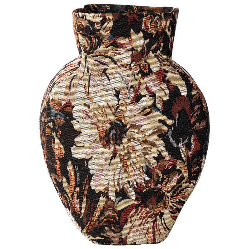 Ownkoti Handcrafted Soft-Texture Floral Decorative Vase - Black - 3"W x 8"L x 12"H - image 7