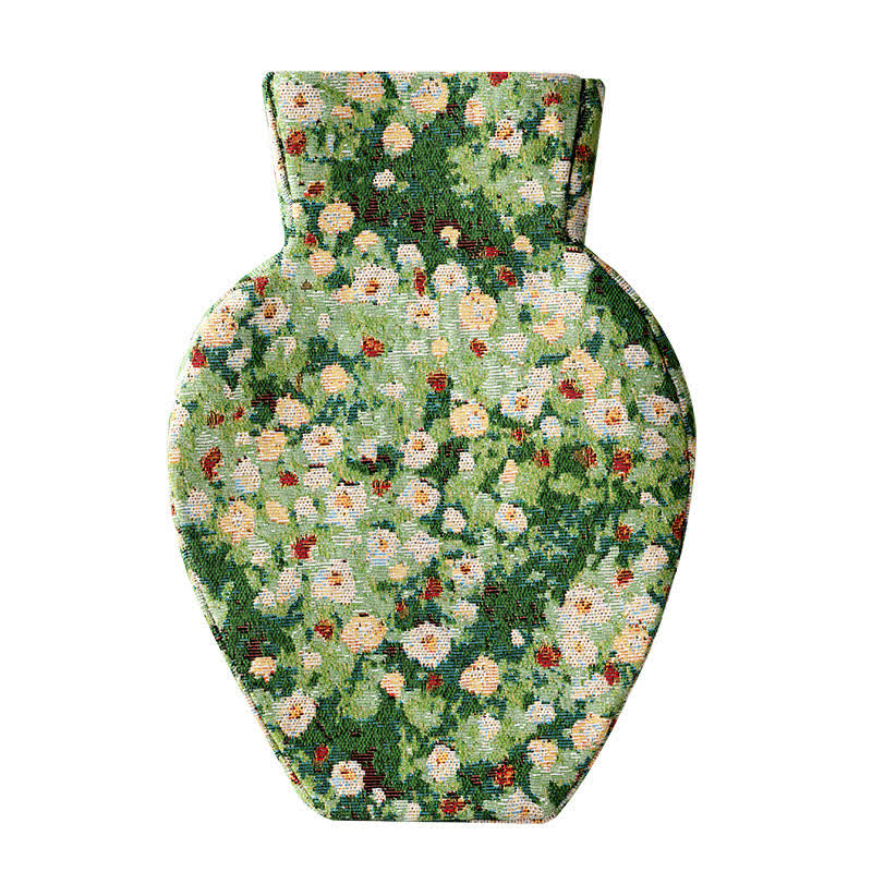 Ownkoti Vintage Creative Floral Fabric Wrapped Vase - Green - 3"W x 8"L x 12"H - image 7