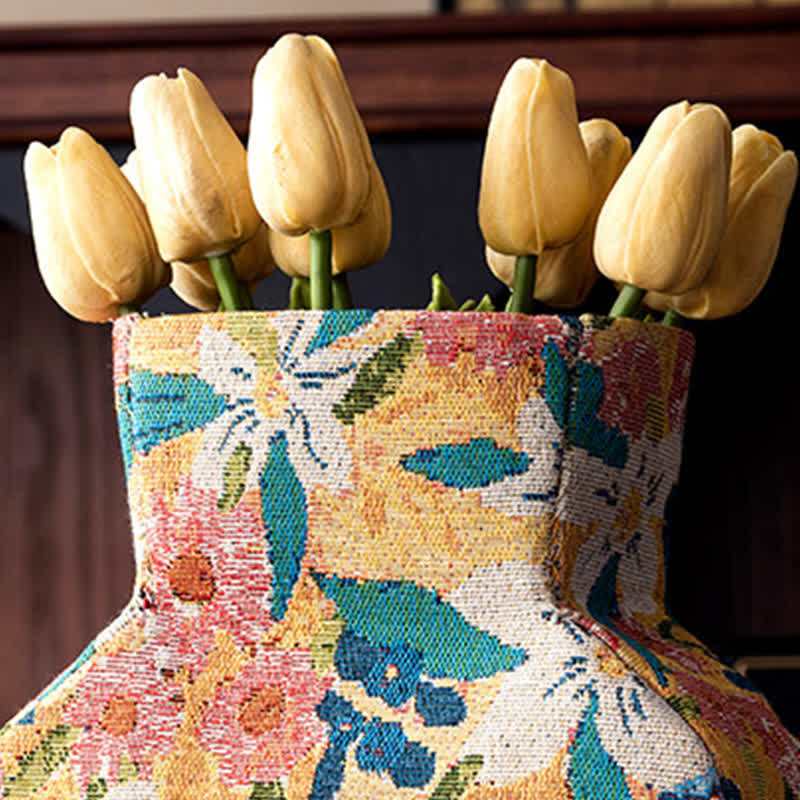 Ownkoti Vintage Creative Floral Fabric Wrapped Vase - image 5