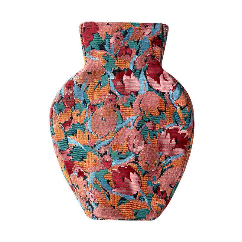Ownkoti Vintage Creative Floral Fabric Wrapped Vase - Blue - 3"W x 8"L x 12"H - image 2