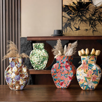 Ownkoti Vintage Creative Floral Fabric Wrapped Vase - image 1