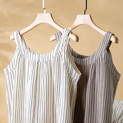 Ownkoti Minimalist Striped Cotton Sleeveless Pajama Set - image 3