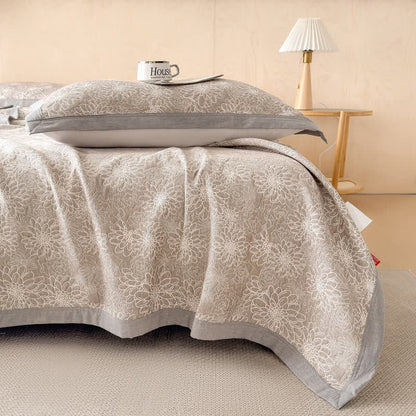 Ownkoti Cotton Rustic Floral Muslin Quilt Blanket - image 5