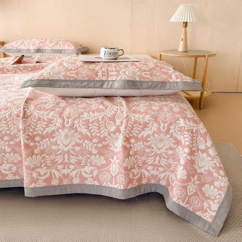 Ownkoti Cotton Floral & Branch Muslin Quilt Blanket - image 2