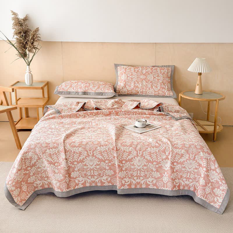 Ownkoti Cotton Floral & Branch Muslin Quilt Blanket - image 1
