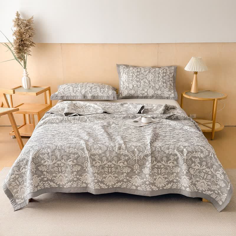 Ownkoti Cotton Floral & Branch Muslin Quilt Blanket - image 4