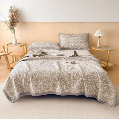 Ownkoti Cotton Cherry Blossom Muslin Quilt Blanket - image 4