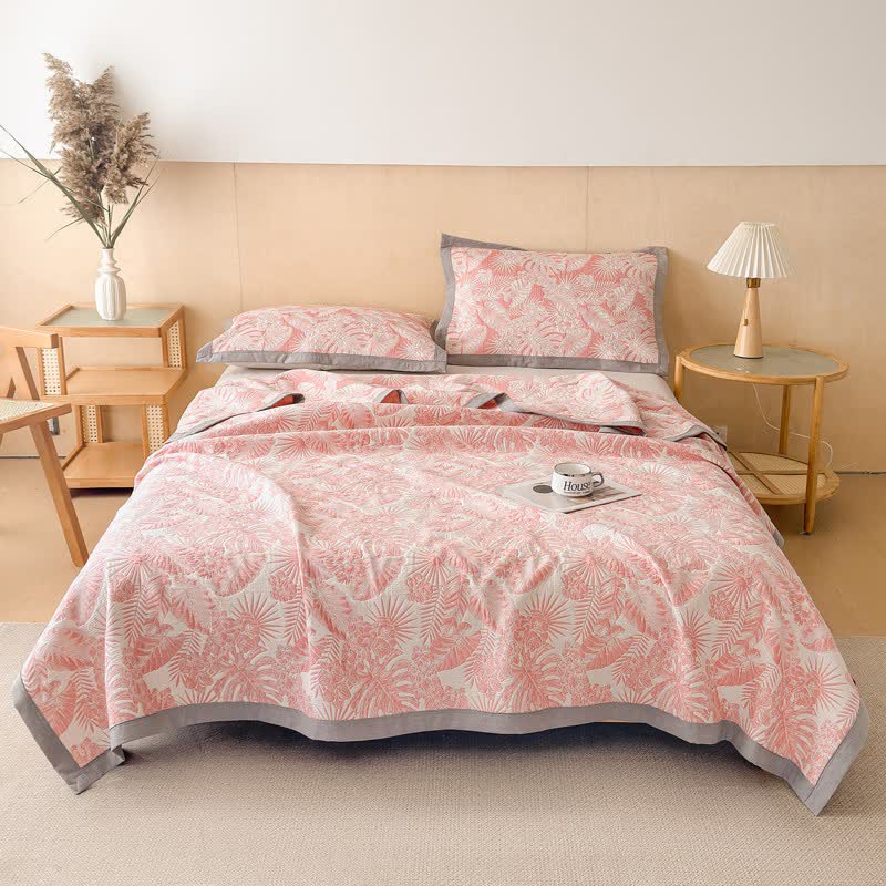 Ownkoti Cotton Jungle Leaf Muslin Quilt Blanket - image 7