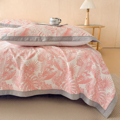 Ownkoti Cotton Jungle Leaf Muslin Quilt Blanket - image 8