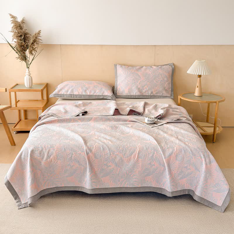 Ownkoti Cotton Jungle Leaf Muslin Quilt Blanket - image 4