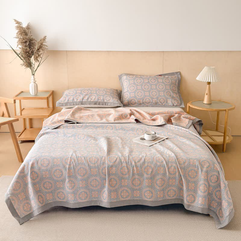 Ownkoti Cotton Vintage Pattern Muslin Quilt Blanket - image 1