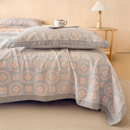 Ownkoti Cotton Vintage Pattern Muslin Quilt Blanket - image 2
