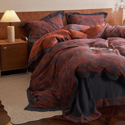 Ownkoti Vintage Floral Cotton Double Gauze Bedding(4PCS) - image 6