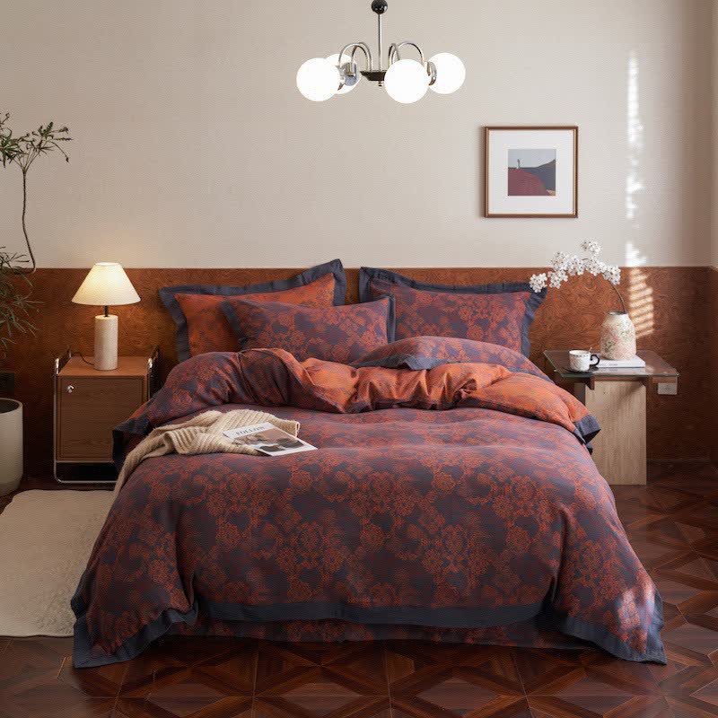 Ownkoti Vintage Floral Cotton Double Gauze Bedding(4PCS) - image 1