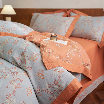 Ownkoti Floral & Bow Cotton Double Gauze Bedding Set(4PCS) - image 11