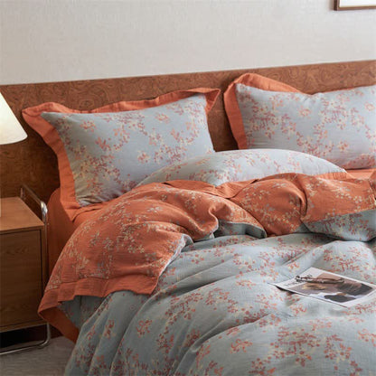 Ownkoti Floral & Bow Cotton Double Gauze Bedding Set(4PCS) - image 10