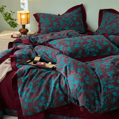 Ownkoti Artistic Floral Cotton Double Gauze Bedding(4PCS) - image 3