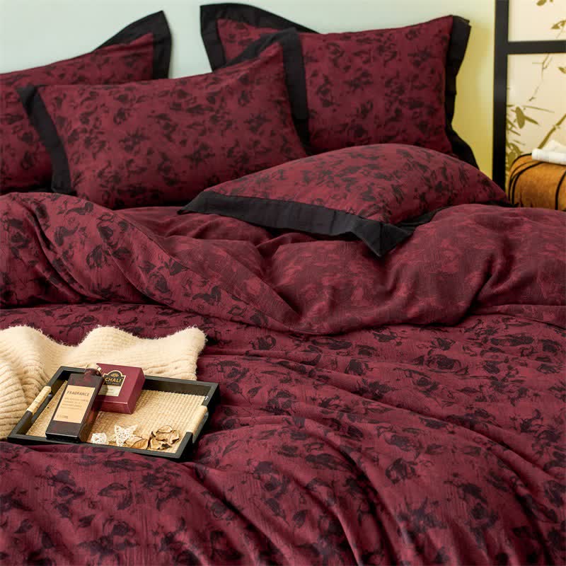 Ownkoti Artistic Floral Cotton Double Gauze Bedding(4PCS) - image 17