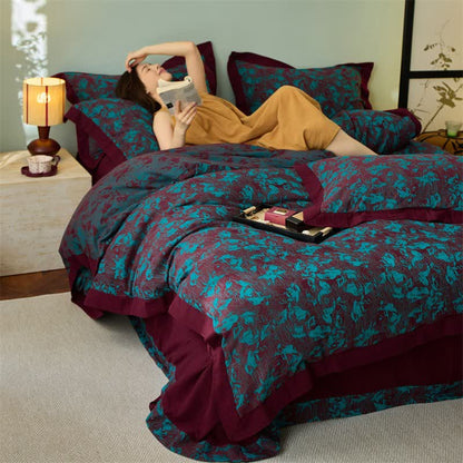 Ownkoti Artistic Floral Cotton Double Gauze Bedding(4PCS) - image 4