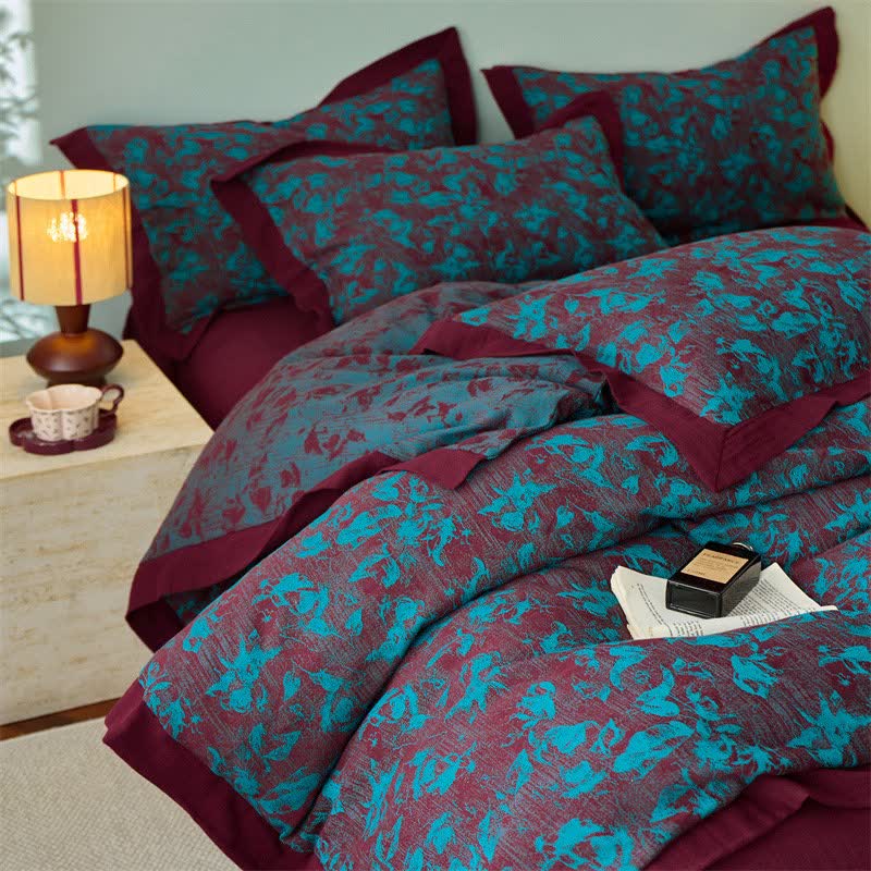Ownkoti Artistic Floral Cotton Double Gauze Bedding(4PCS) - image 8