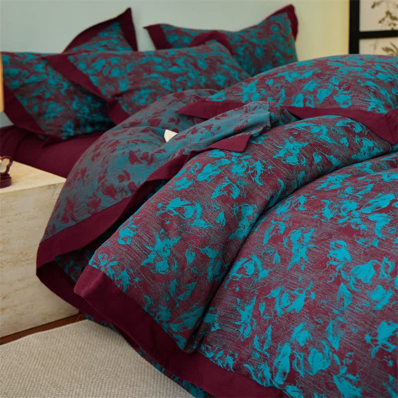 Ownkoti Artistic Floral Cotton Double Gauze Bedding(4PCS) - image 7