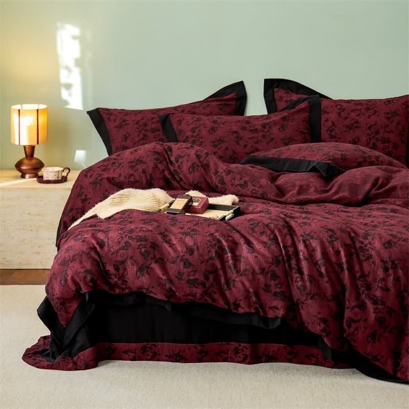 Ownkoti Artistic Floral Cotton Double Gauze Bedding(4PCS) - image 12