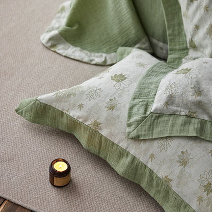 Ownkoti Refresh Leaf Cotton Double Gauze Bedding Set(4PCS) - image 13