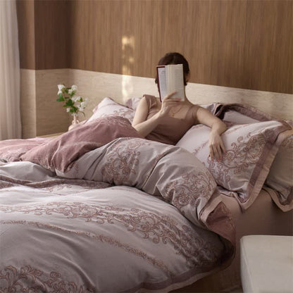 Ownkoti Vintage Pink Cotton Double Gauze Bedding(4PCS) - image 7