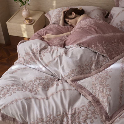 Ownkoti Vintage Pink Cotton Double Gauze Bedding(4PCS) - image 6