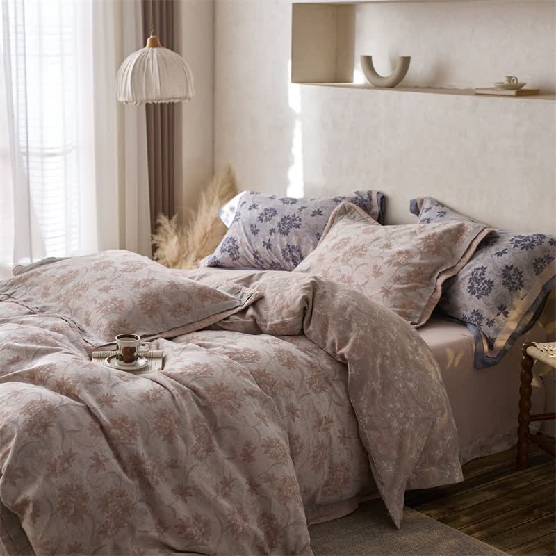 Ownkoti Elegant Floral Cotton Double Gauze Bedding(4PCS) - image 17