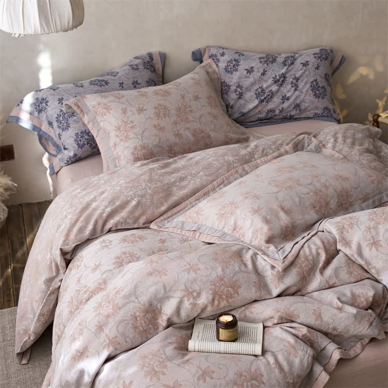 Ownkoti Elegant Floral Cotton Double Gauze Bedding(4PCS) - image 18