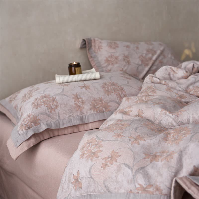 Ownkoti Elegant Floral Cotton Double Gauze Bedding(4PCS) - image 23
