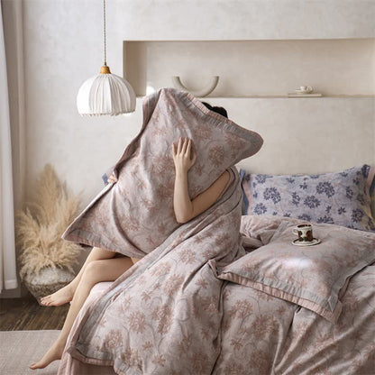Ownkoti Elegant Floral Cotton Double Gauze Bedding(4PCS) - image 25