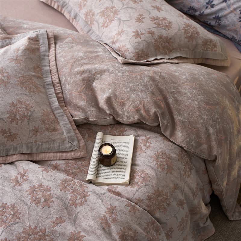 Ownkoti Elegant Floral Cotton Double Gauze Bedding(4PCS) - image 29