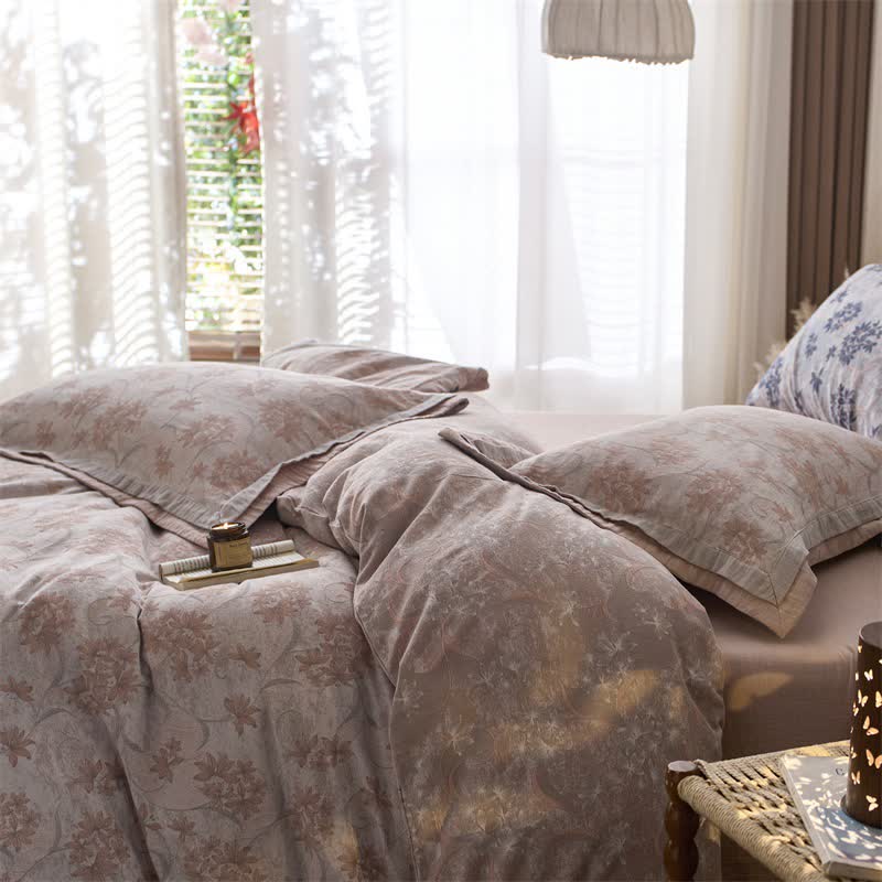 Ownkoti Elegant Floral Cotton Double Gauze Bedding(4PCS) - image 21